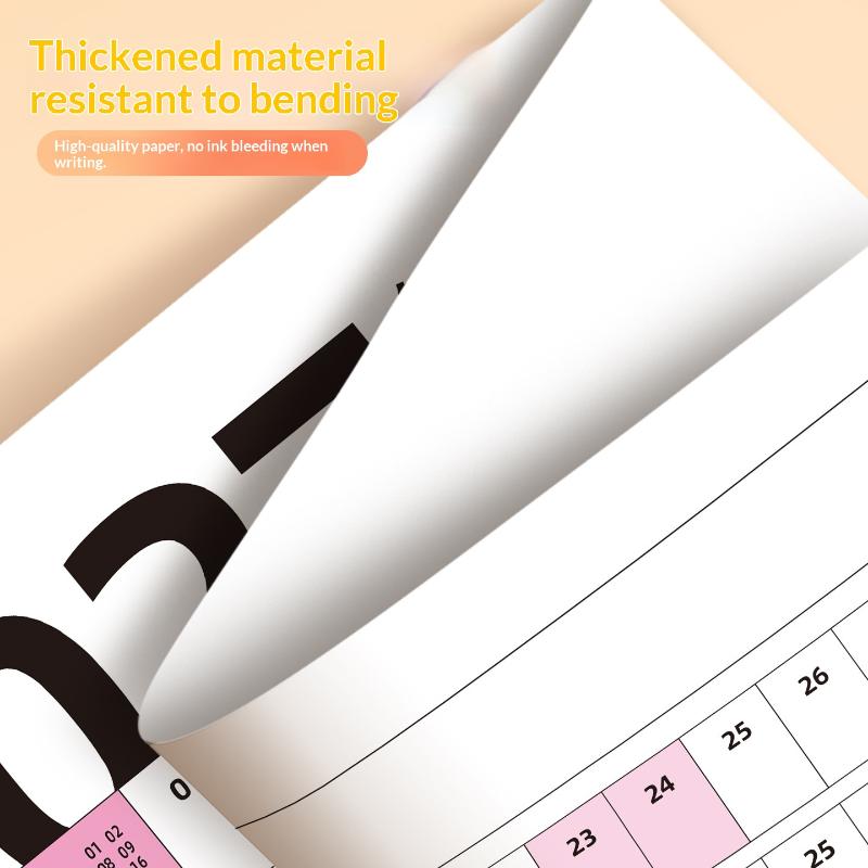 2027 Full Year Wall Calendar Blank Writing Blocks Daily Planning Scheduling Memorandum