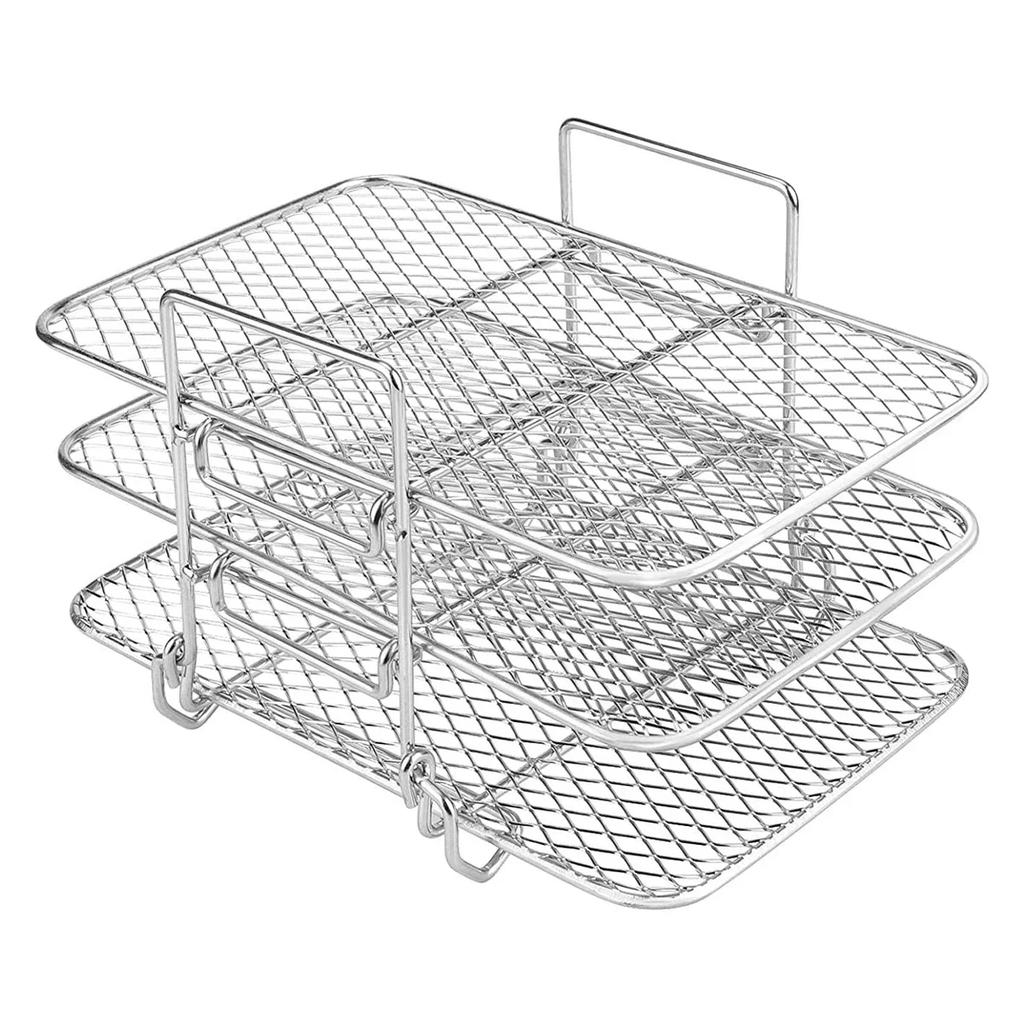 Aieve Air Fryer Rack 3-Layer 304 Stainless Steel Dehydrator Rack, Air Fryer Accessories for Ninja Air Fryer AF300UK/ AF400UK