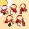 Christmas Tree Christmas Tag Pendant Xmas Deer Key Ring Creative Sants Claus Keychain  Kids