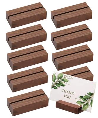Wooden POP Stand Set of for Price POP Tabletop Posters S.fields.inc Base, 10, Cards, Displays, Menus, (Dark Brown)