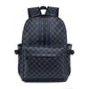 Schoolbag Computer Backpack School Bag Plaid Korean Edition Large Capacity Backpack Personalized Trendy Male Leather Outdoor Travel Student Backpack