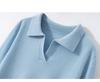 Elegant Cashmere Slim-Fit Sweater - Women's Autumn & Winter Knitwear with Small Lapel.