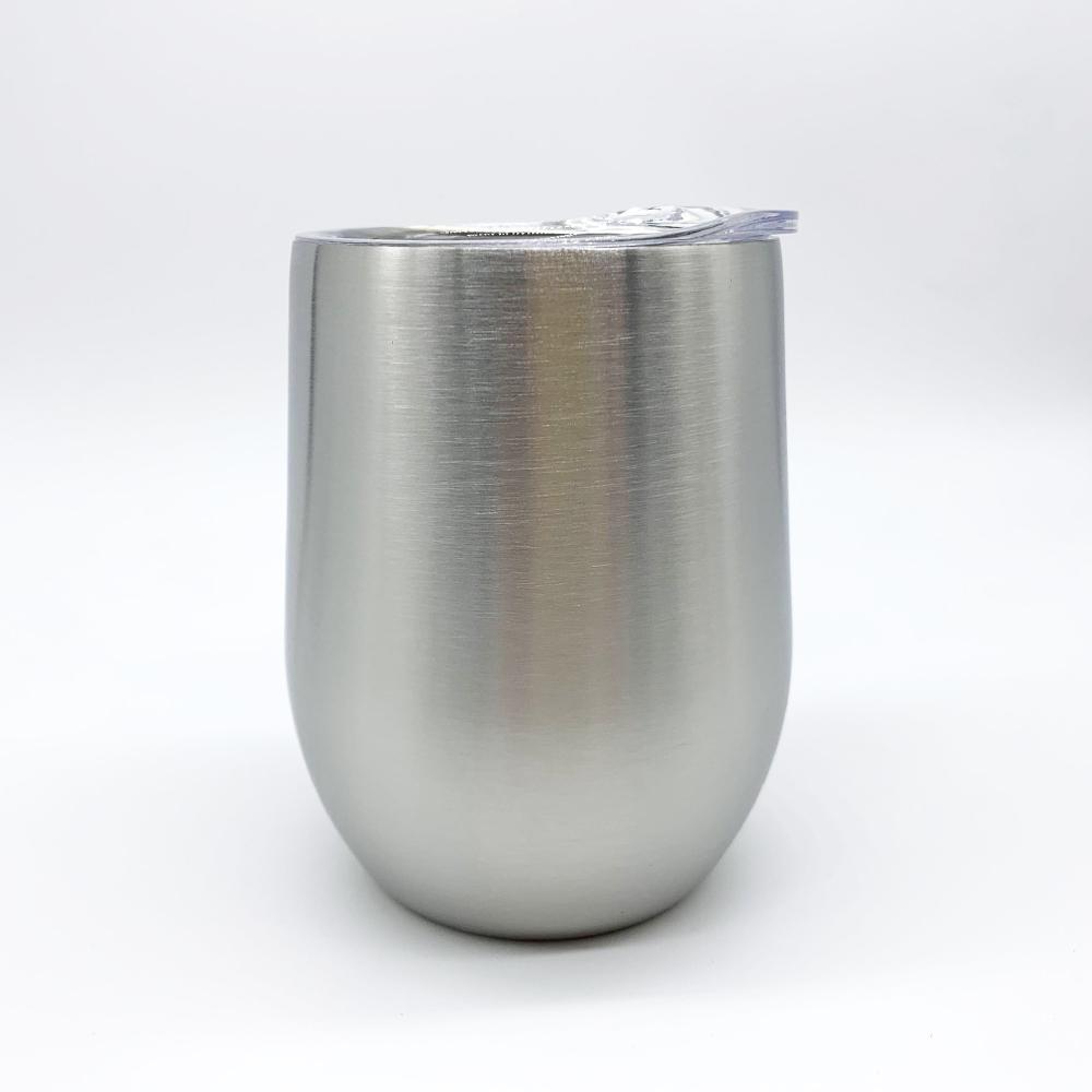 Wholesale Custom logo Double Wall Egg-shaped Insulated Wine Tumbler Durable Stainless Steel 12oz Coffee Cup with Lid 12oz(340.19g)