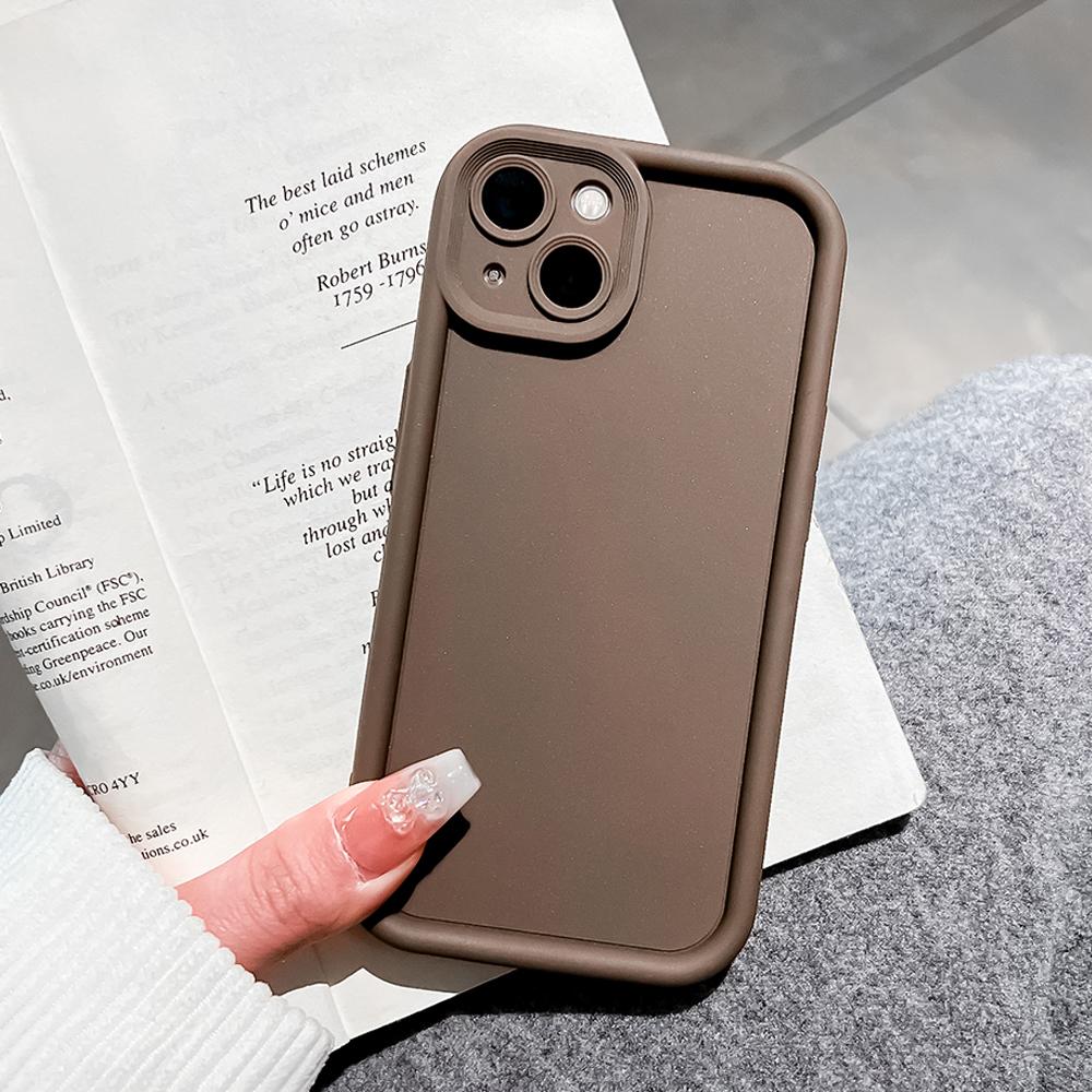 For iPhone 16 15 14 13 12 11 Pro Max XS Max XR X SE 8 7 Candy Color Soft Silicone Full Lens Protect Phone Case