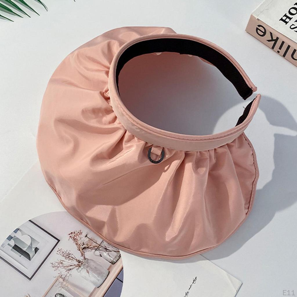 Outdoor Hat Visors Women Travel Empty Accessories Hiking Large Brim Ponytail s