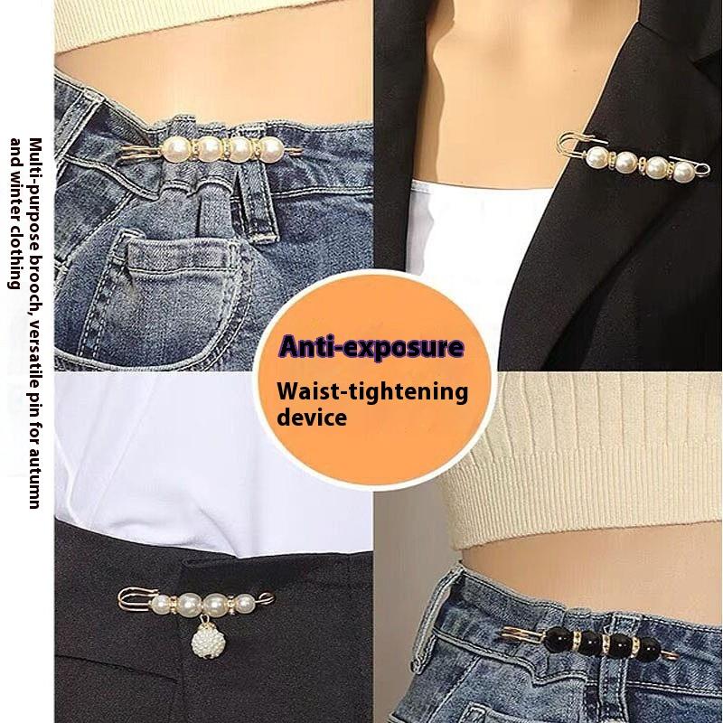 8 Pcs Women'S Metal Leak Proof Brooch Korean Fashion Flip Clothing Corset Brooch Diy Accessories Waist Pin Shawl Buckle Pin