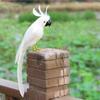 Feathered Parrot Figurine Handmade Artificial Decoration Colorful for Party, Garden, Patio a