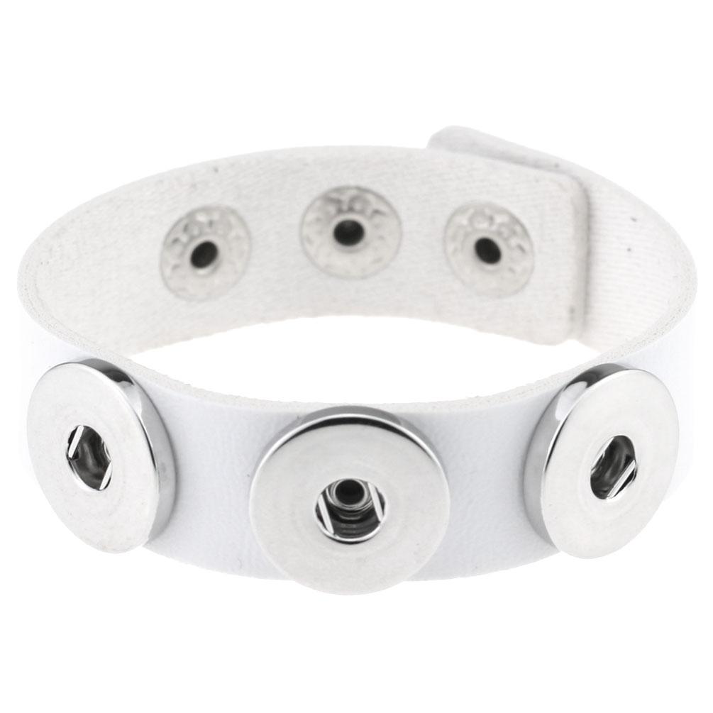 14 Colors Snap Button PU Leather Bracelet Adjustable Wristband for Men Women Gothic Punk Jewelry