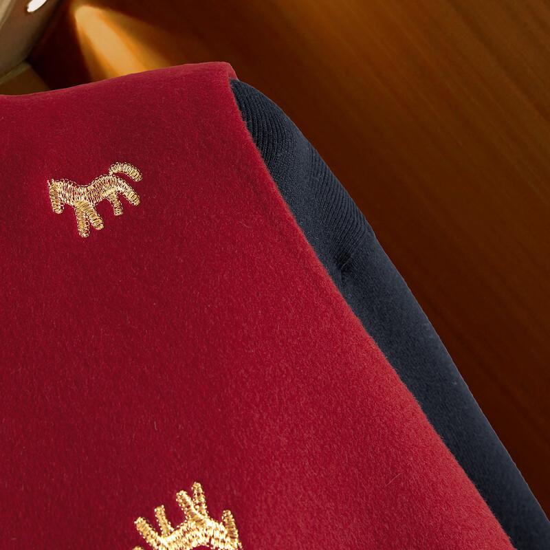 Women's Embroidered Wool Stand Collar Vest