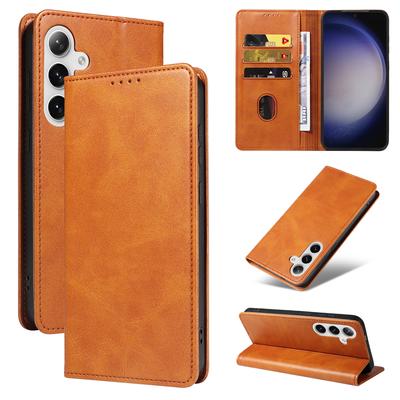 Grenzüberschreitende Anwendung Samsung S24Plus Handyhülle Apple 15Promax Handy Lederhülle Halterung Flip Case