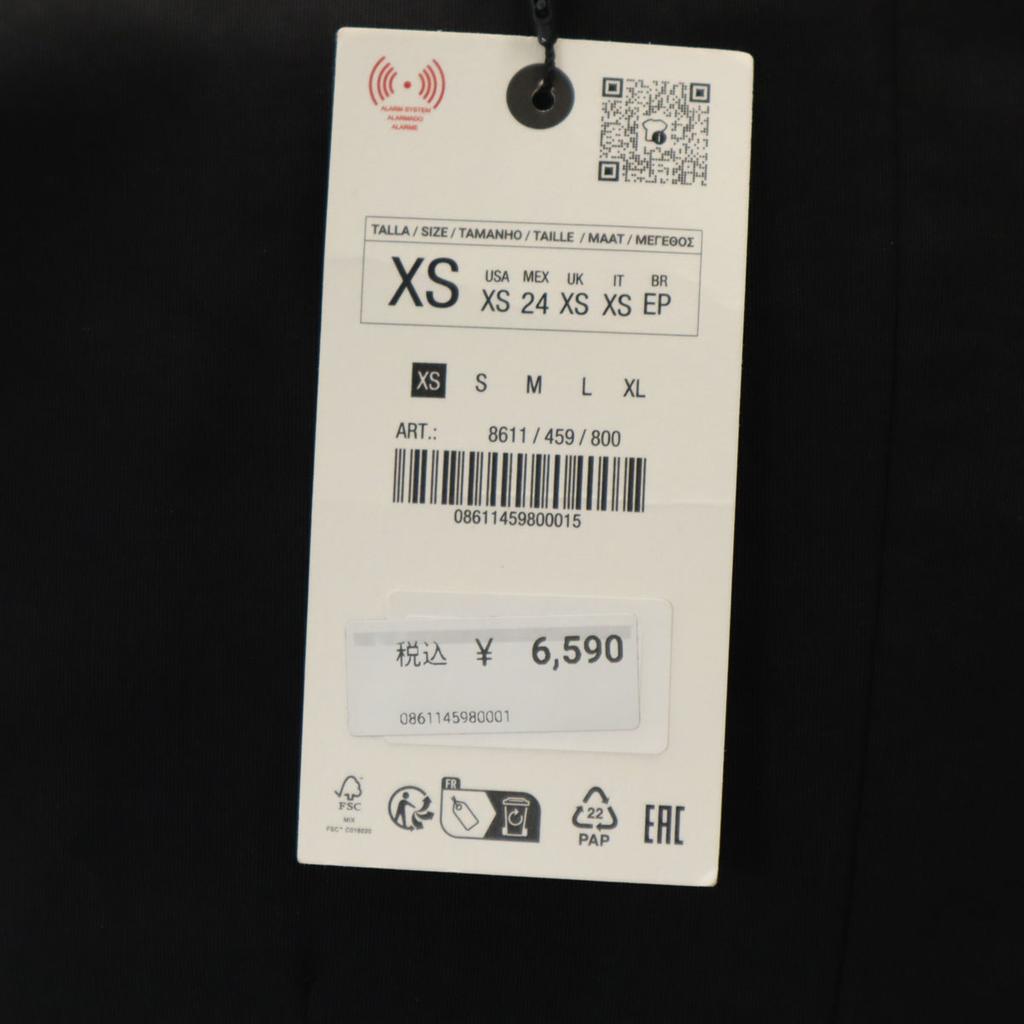 Unused ZARA No Sleeve Long Dress XS Black Women Used