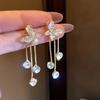 Fashion Colorful Crystal Inlaid Golden Butterfly Zirconia Earrings