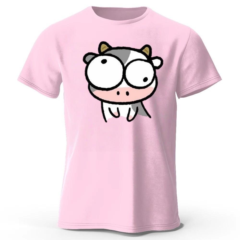 Looking At The Silly Cow It's Funny and Creative Cotton Short Sleeved Men Casual Sports T-shirt