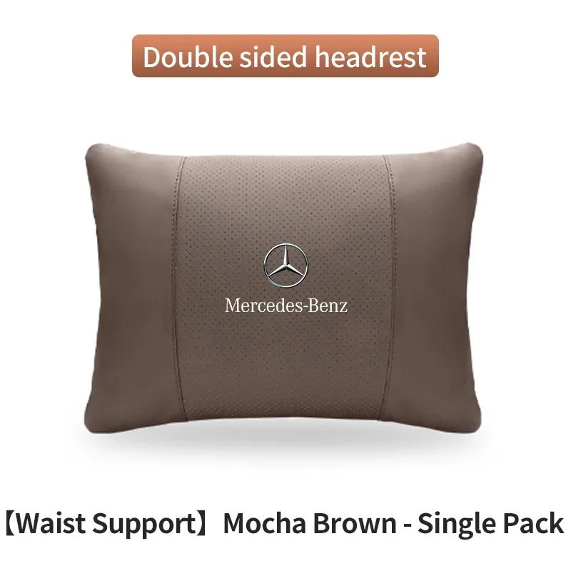 Car Sticker Car Headrest Neck Support Lumbar Rest Cushion Neck Pillow For Mercedes-Benz A B C E S V R-Class A45 C43 CLA GLA GLB