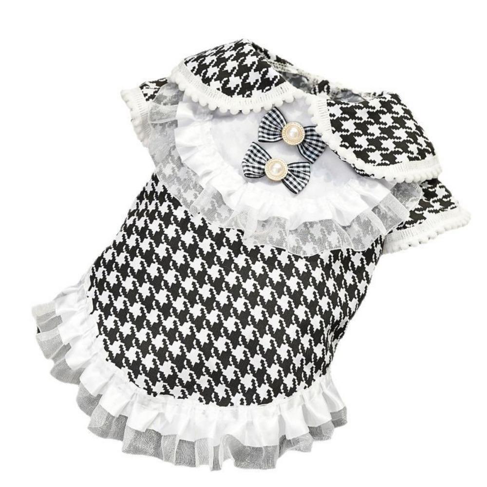 

Мягкая кошачья футболка-юбка Высококлассное платье принцессы для питомца Комфортный стиль Платье для собаки Товары для питомцев XS-Style 1