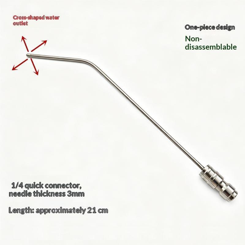 Stainless Steel High Pressure Cleaning Needle Cross Hole Water Outlet 1/4 Quick Connector For Auto Ac Home Parts Cleaning