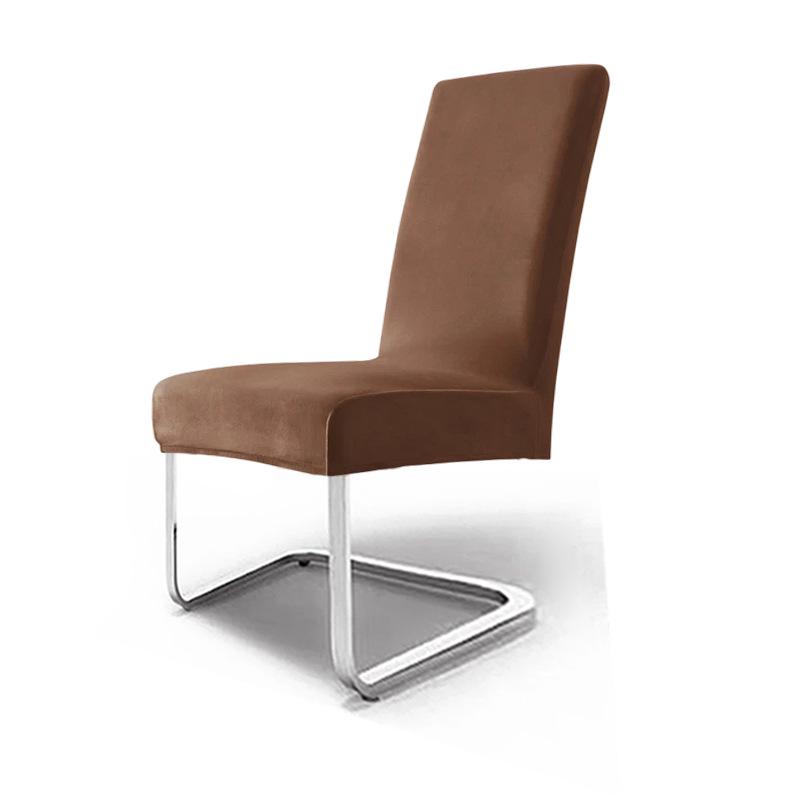Silver Fox Velvet Elastic Chair Cover: Thick Velvet Fabric for Home & Hotel Dining Chairs, High-End Feel.