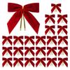 10pcs Velvet Christmas Bows Rustic Crafts Velvet Bows Set Of 24 Holiday Christmas Wreaths Bows Velvet Bows For Christmas Holiday
