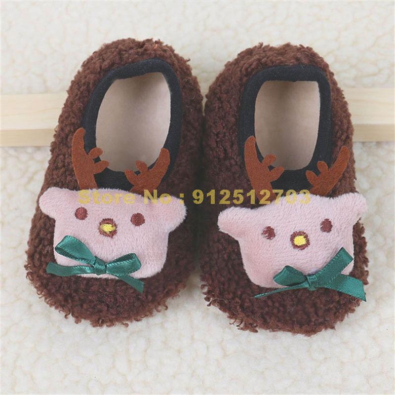 Winter Children Floor Baby Slippers Infant Toddler Plush Warm Boys Girl Soft Anti-slip Indoor School Kids Shoes