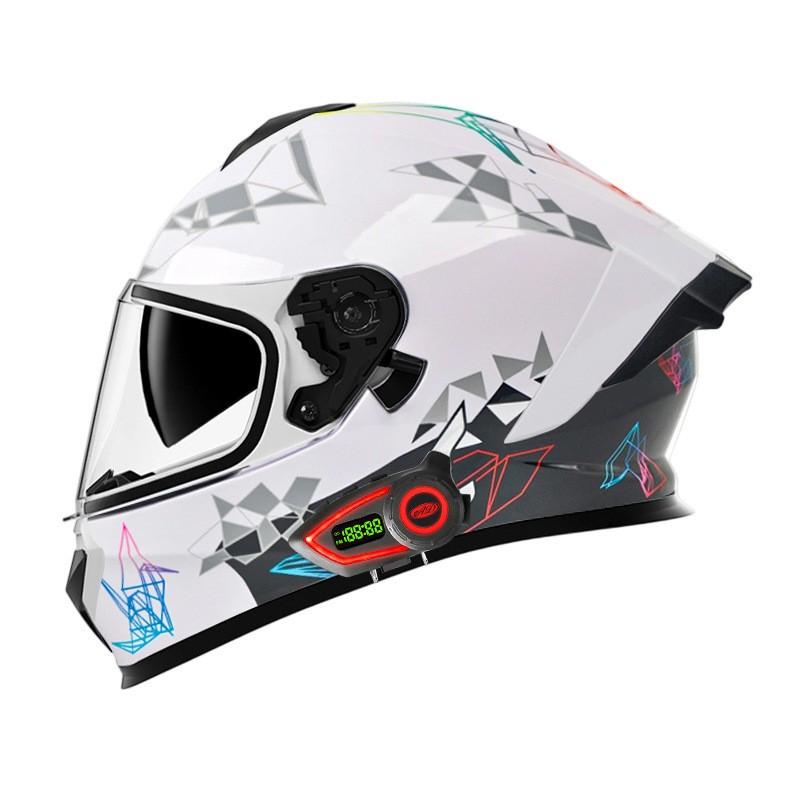 DOT Certified Bluetooth Motorcycle Helmet Full Face Men Women All Season Riding Commute