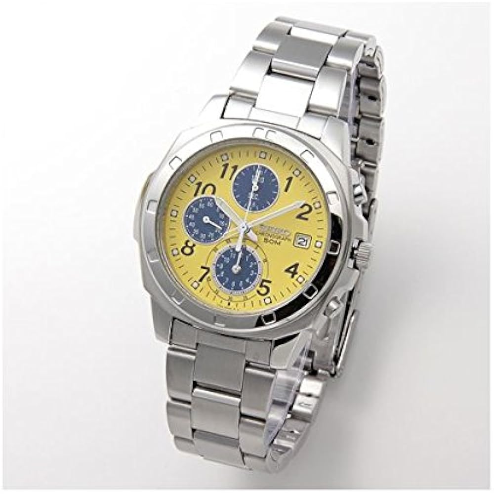SEIKO (Seiko) Watch Chronograph SND409 Yellow Fashion Watch Mens (Male) [Parallel Imported Product]