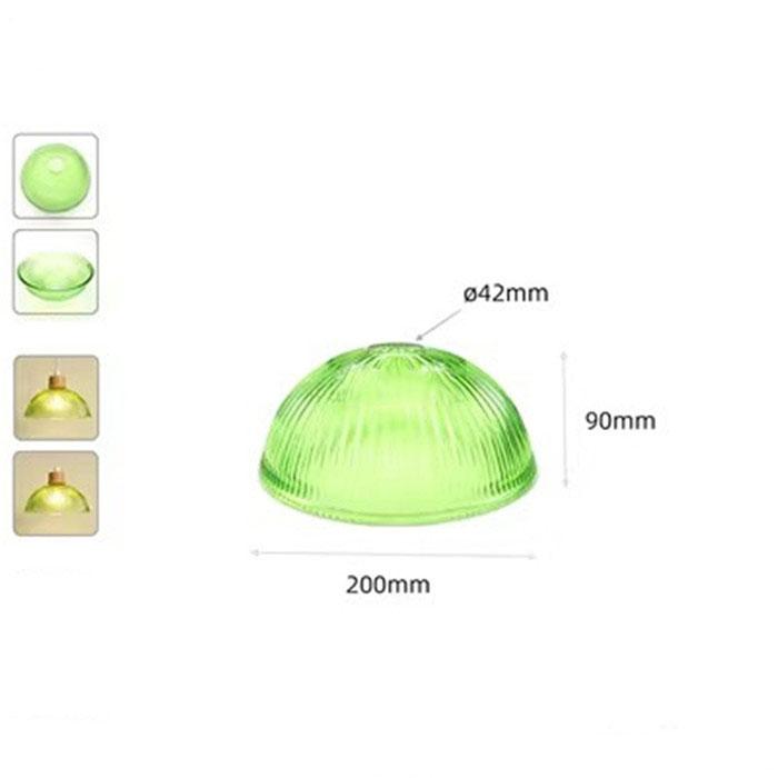 Decor 55mm 42mm Opening Green Glass Lamp Shade Replacement with Reverse or Flat Hole Fitter for Floor Light Table Lamp Cover