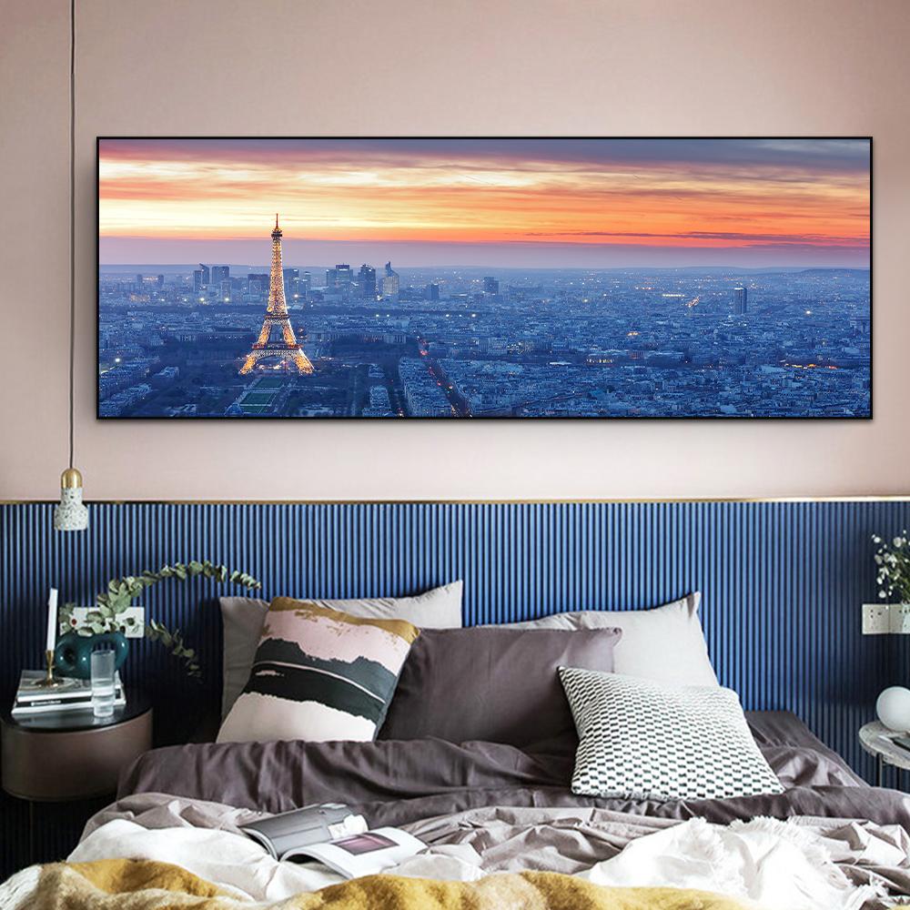 Paris Eiffel Tower Plakáty a obrazy Obraz na plátně Moderní krajina Obrazy na zeď Domácí dekor Architektura Cuadro Bez rámu