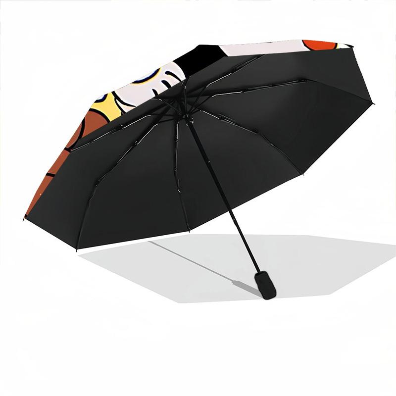 1PC Cuphead Automatic Open/Close, 8-Rib Durable Frame Compact Travel Umbrella for Men & Women S1222090