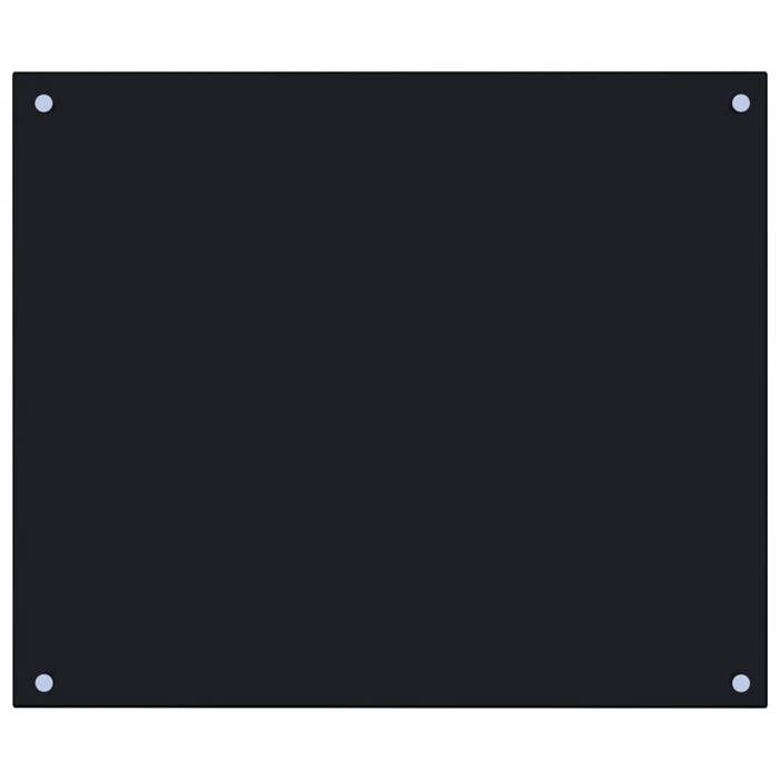 VidaXL Dosseret de cuisine Noir 70x60 cm Verre trempé 249483
