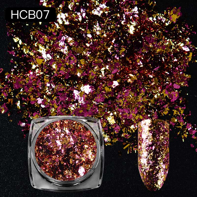 Mtssii 1Box Chameleon Magic Glitter Shinning Powder Manicure Dust Irregular Nail Art Decoration