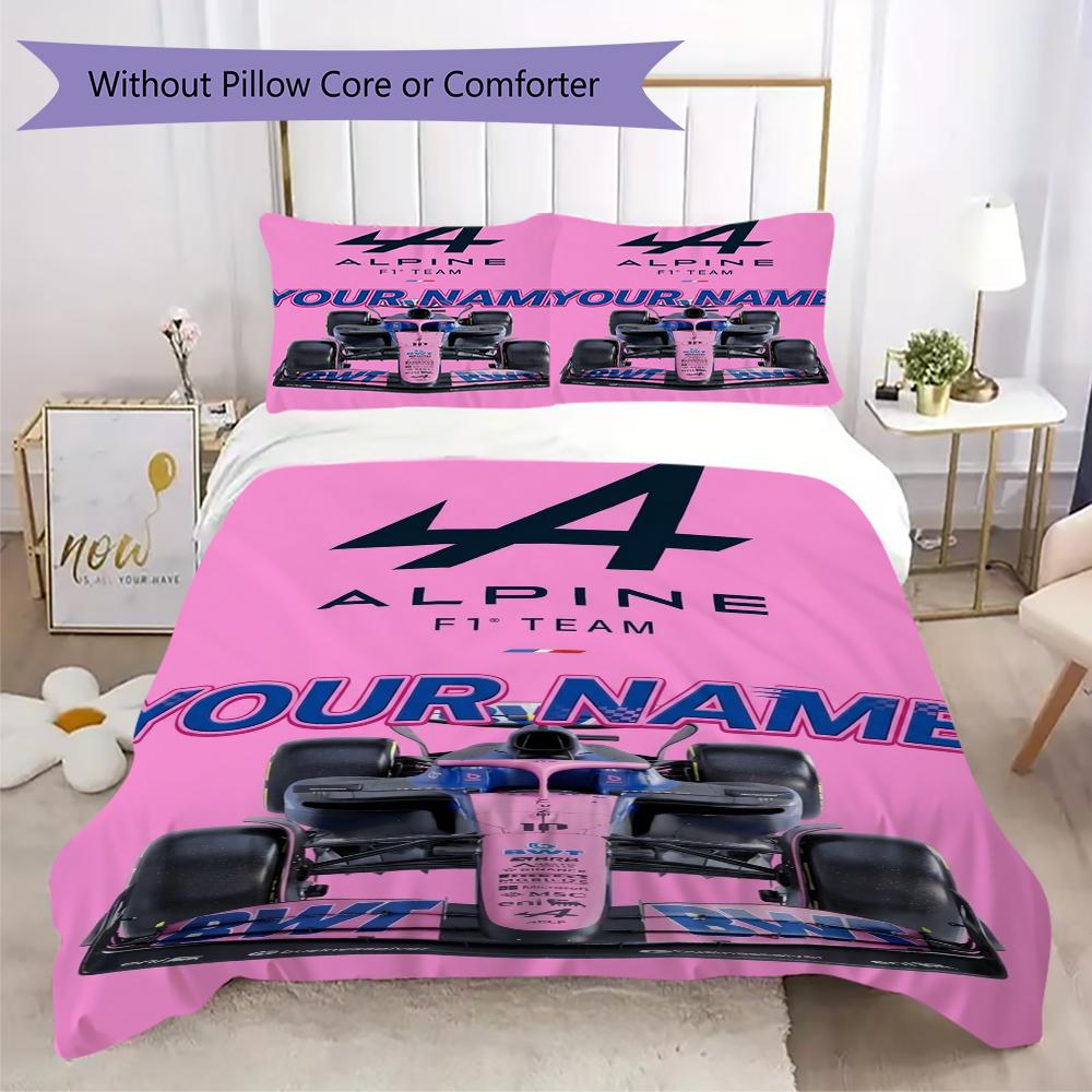 Custom Name Alpine Pattern Bedding uilt Set uilt Cover Pillowcase Home Decoration Birthday Gift (1*duvet cover+2*pillowcase without core)