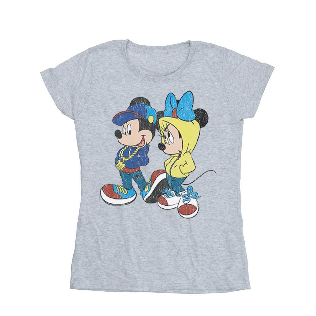 Disney Womens/Ladies Mickey And Minnie Mouse Pose Cotton T-Shirt