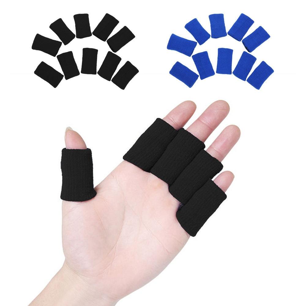 10pcs Finger Protection Thumb Brace Protector Guard Fitness Sport Basketball Gym Elastic Sleeves