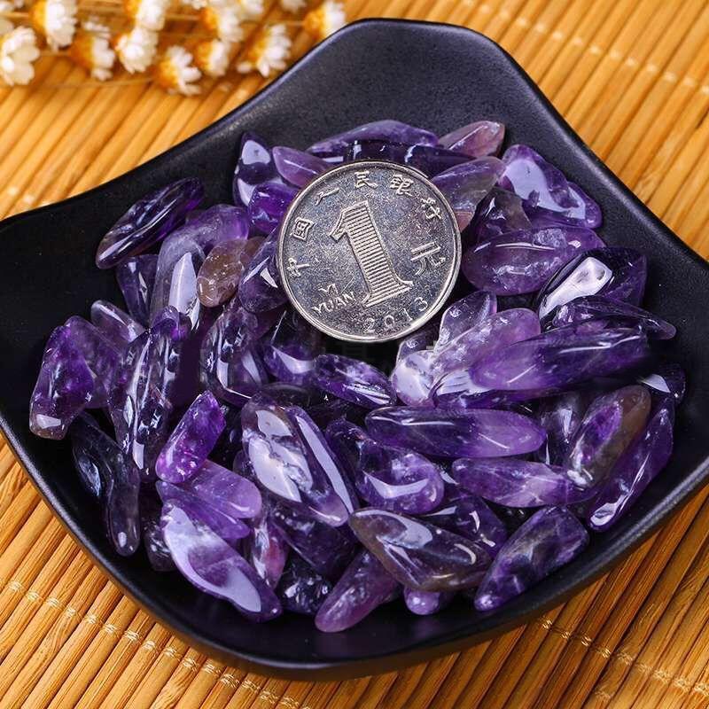 NEU 100% Natürlich Los von Kleinen Klaren Amethyst Quarz Kristall Gesteins Splittern 100g AAA+++