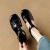 Fashion Woven Hollow Square Toe Casual Shoes Women‘s 2025 Summer New Cimfortable Versatile Thick Heel Sandals Concise Style Beach Pumps