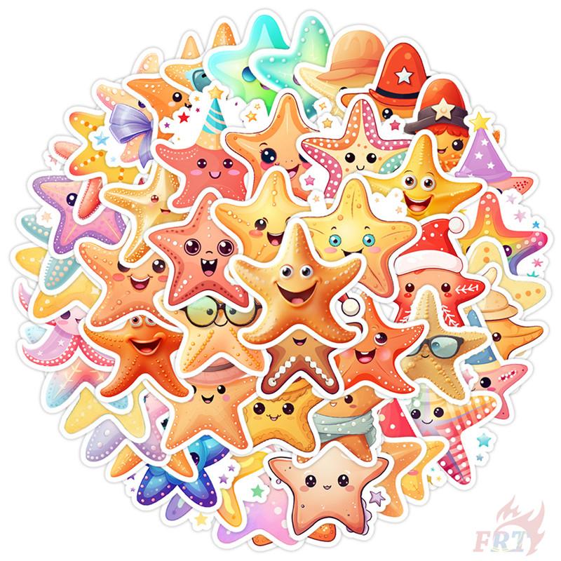 50Pcs/Set Starfish Emoji Series 01 Stickers DIY Fashion Waterproof Doodle Decals Stickers