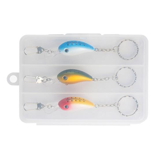 3Pcs 13CM/9G Fishing Lure Keychain Portable Long Tongue Artificial Minnow Bionic Bait Key Ring Fishing Enthusiasts Gift