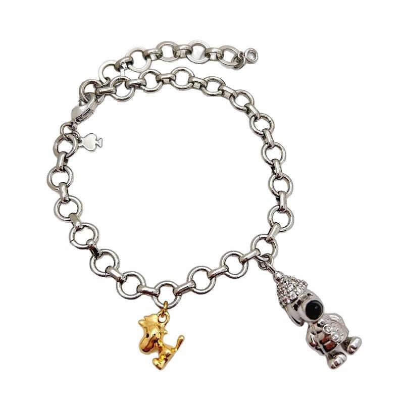 Snoopy Cute Bracelet High-End Zircon Bear Bracelet Light Luxury Fashion Niche Design Exquisite Jewelry