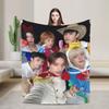 Korean P1Harmony Live Tour Flannel Blanket Winter Soft Throw Blanket for Kids Living Room Funny Bedspread Sofa Bed Cover