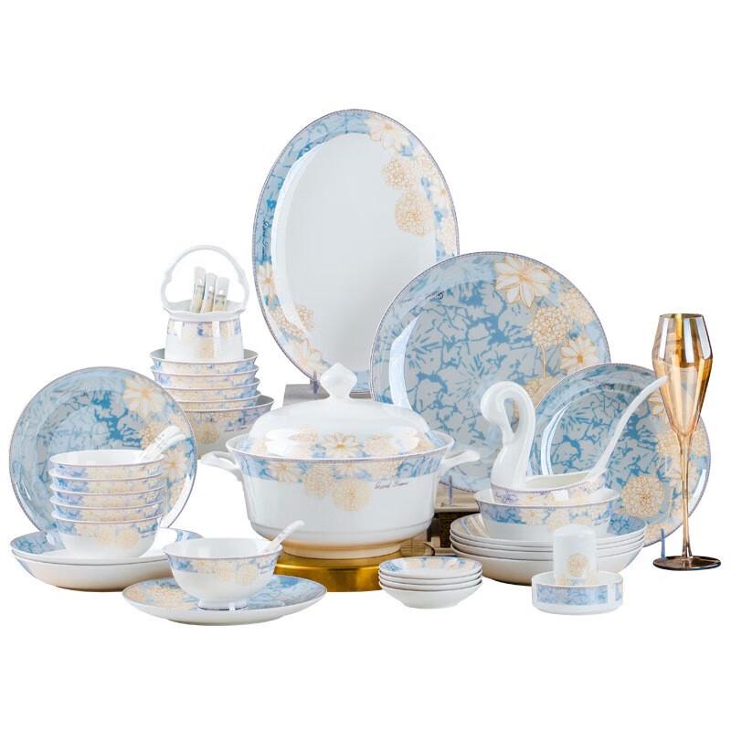 Zebian Jingdezhen 22-Piece Ceramic Dinnerware Set