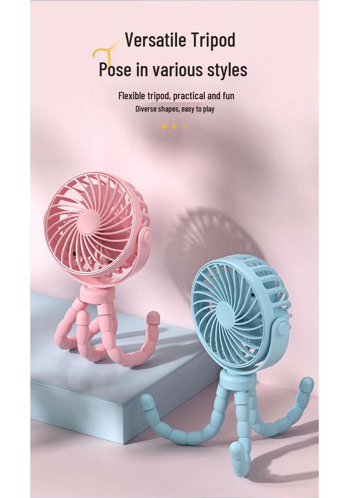 Octopus USB Rechargeable Handheld & Desktop Fan