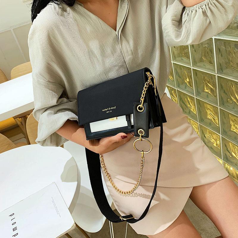 Nischendesign Tasche Damen klein frisch Kette Schultertasche 2025 Sommer neu matt Umhängetasche kontrastfarbig kleine quadratische Tasche