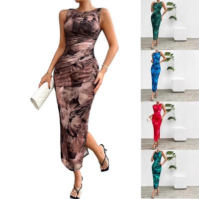 Spring Summer Elegant Slim Fit Sleeveless Dress Women Chic Casual A-line Dress For Parties Weddings And Everyday Wear Trendy Fashion Outfit