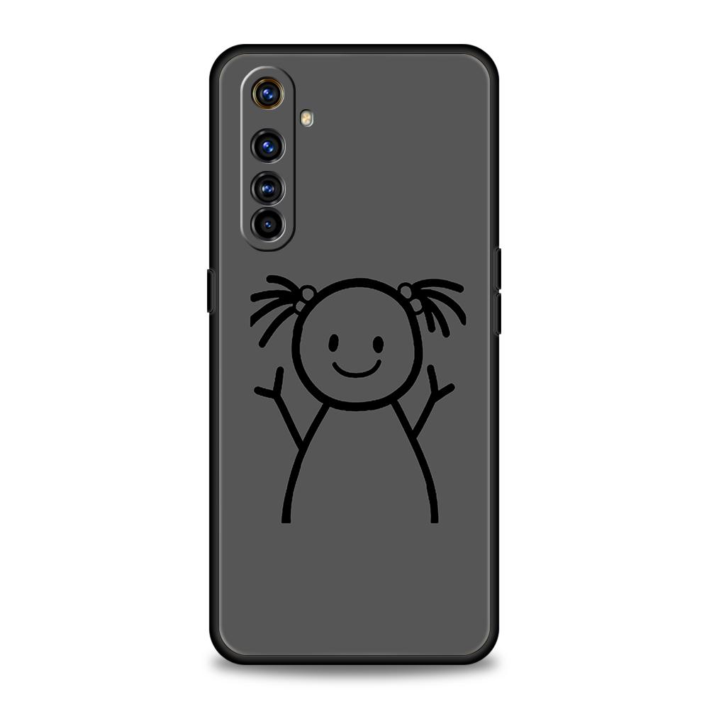 

Matchman Cartoon Phone Case for Realme 8 9 10 8i 9i 6 7 GT2 C21 C25 C11 GT Neo 3T Pro Plus 5G Shockproof Silicone Shell Capa Bag GT Neo 3T