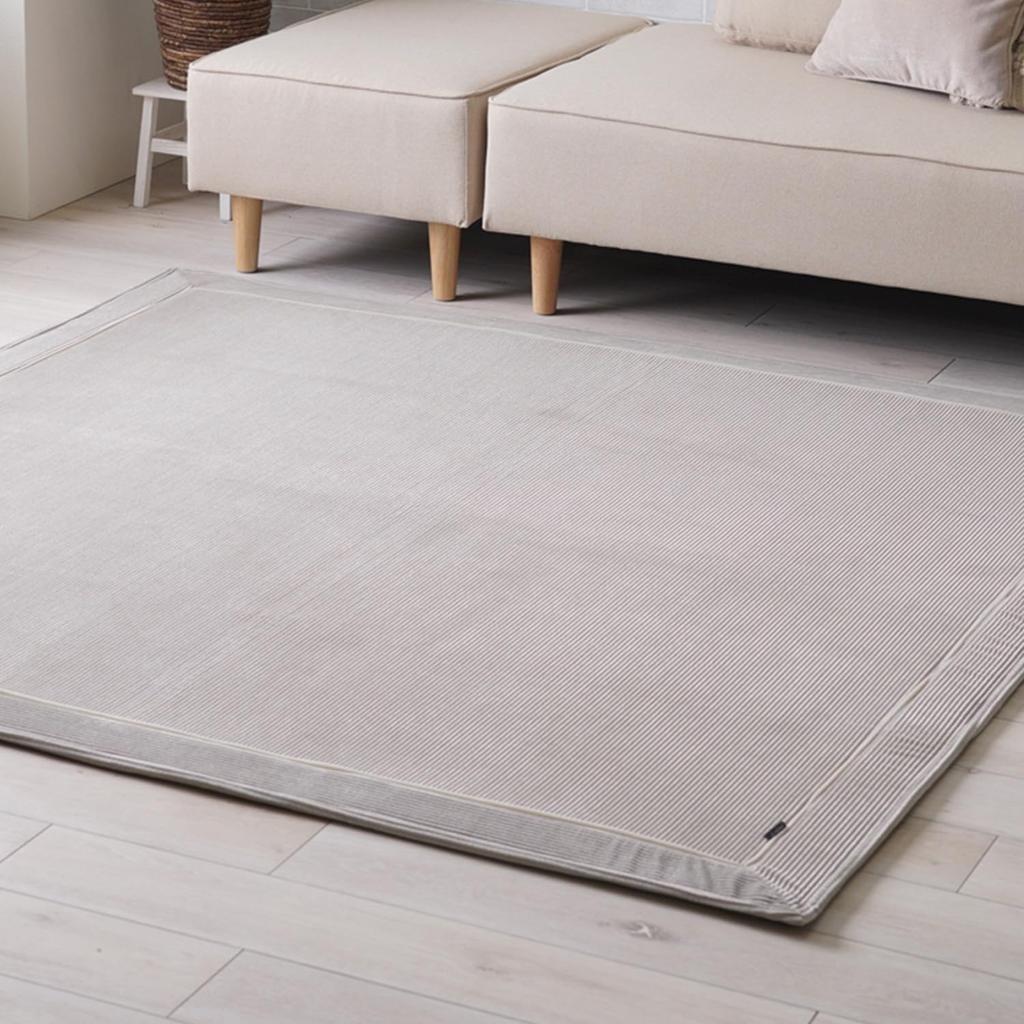 IKEHIKO Rectangular Rug/Carpet, Krum Gray, Approx. 180 X 240 Cm, Soft Flannel, All-Season, Washable, Comfortable, Simple Design, #1280830131303