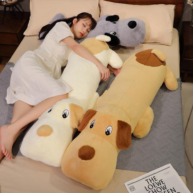 Dog Throw Long Pillow Stuffed Toy Bed Doll With Bedcloth Children Gift Birthday
