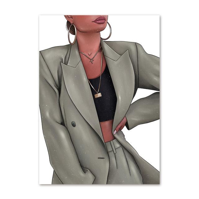 

Модный постер для девочек, туфли на высоком каблуке, духи, цветы, цитата, настенная живопись на холсте, скандинавские картины для гостиной, магазин, декор 21x30cm No Frame