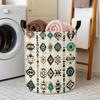 1pc Simple and Minimalist Design Featuring an Array of Turquoise Foldable Dirty Clothes Basket Large Capacity Laundry Storage Box MultiFunction Round 