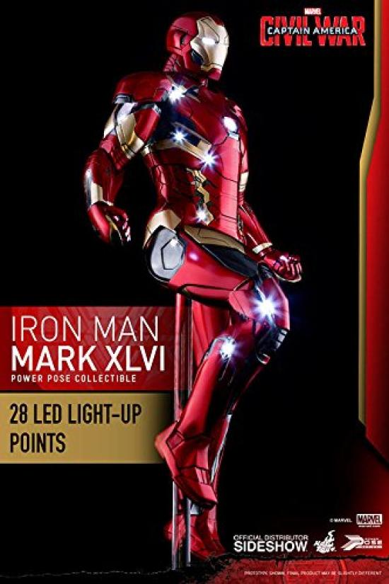 Power Pose Captain Civil War Iron Man Mark 46 Scale Plastic Painted Limited Edition Action Figure America 1/6