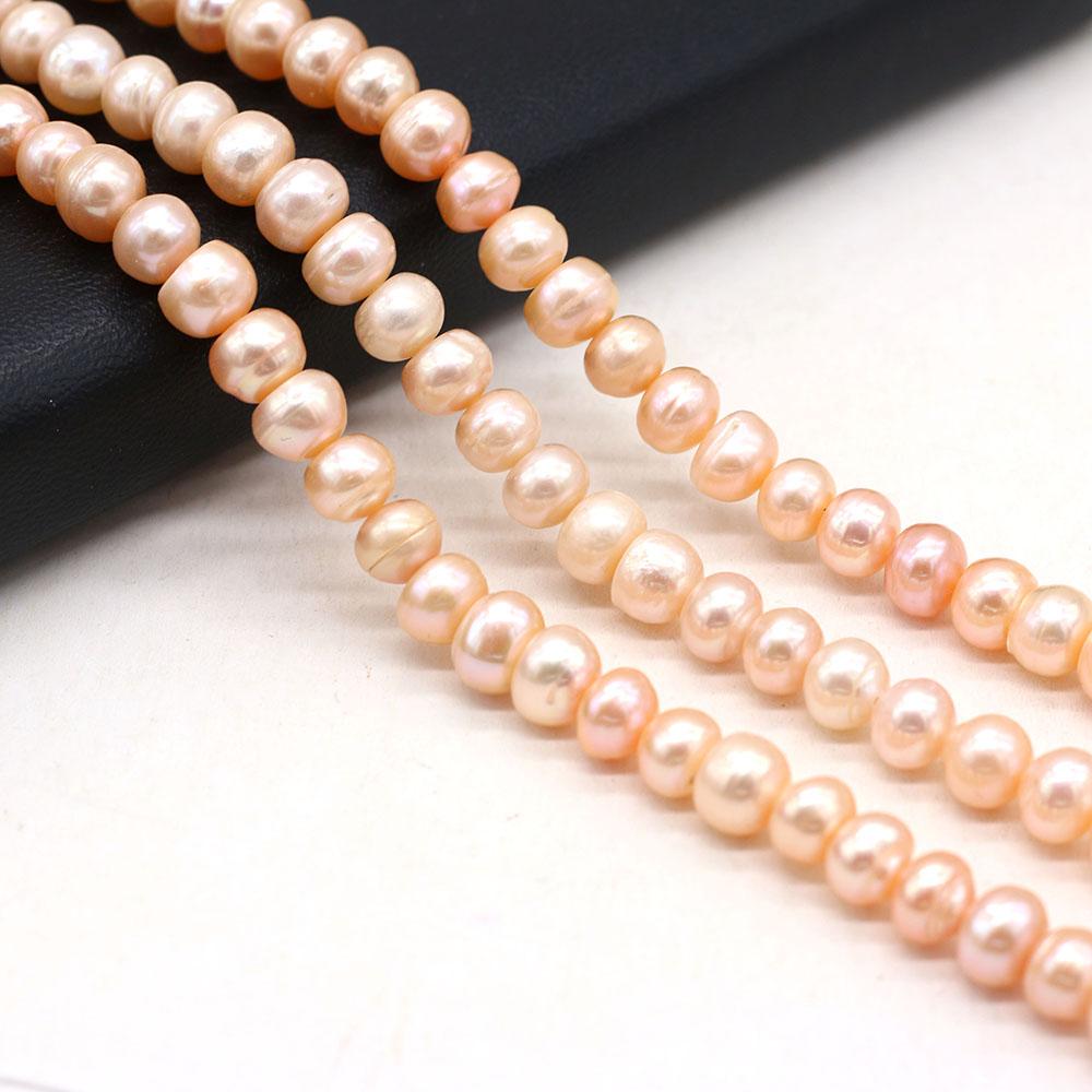 1String, Natural Freshwater Pearls, Rondelle Pearl Beads, 8–9 Mm, for DIY Necklace Bracelet, Jewelry Making, Birthday Party Crafts, 36cm